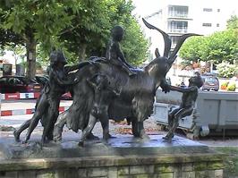 The First Ride of Bacchus sculpture at Quai Rousay, Vevey, 14.8 miles into the ride